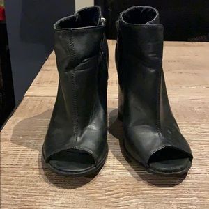 Gently worn black booties